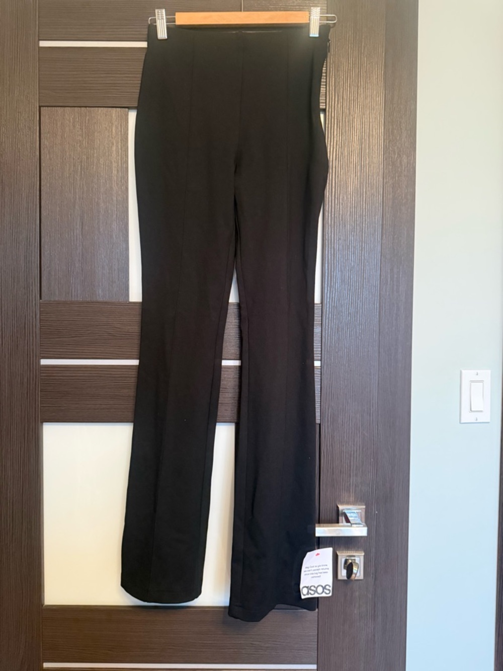 ASOS Black Boot-Cut High-Waist Flare Pants
